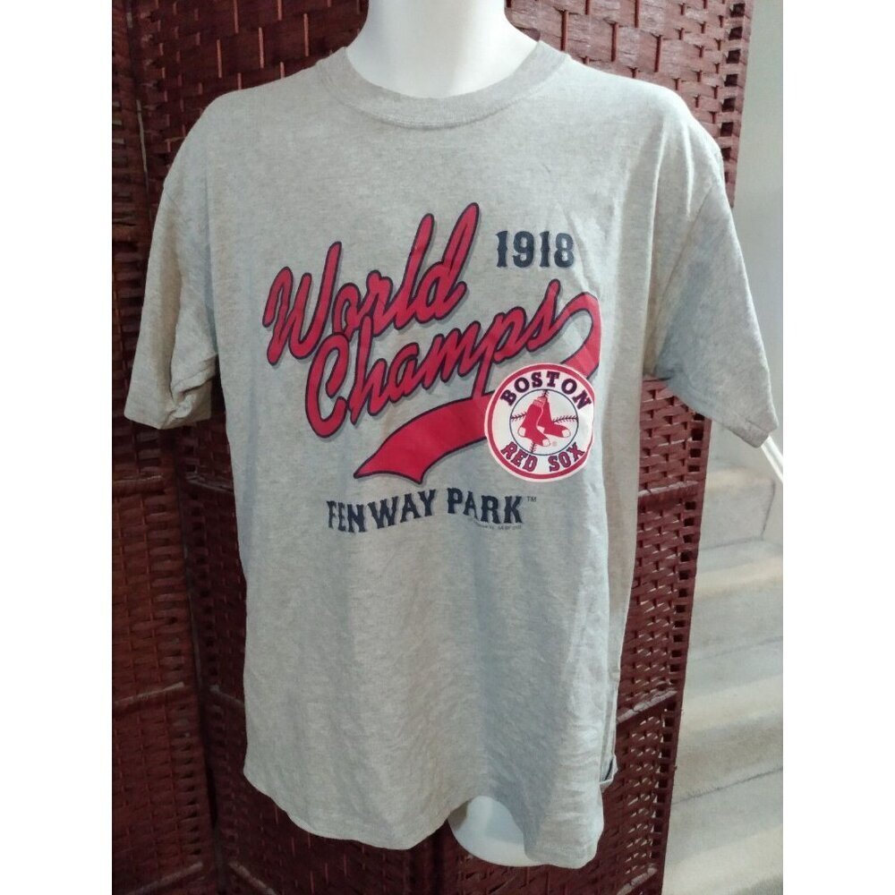 Vintage Y2K Boston Red Sox T Shirt World Champs 1918 Fenway Park Large